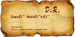 Danó Renátó névjegykártya