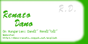 renato dano business card